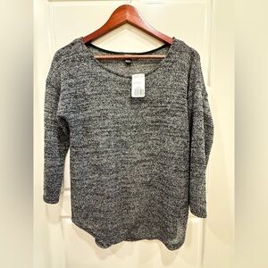 Forever 21 Gray Crew Neck Sweater with Textured Knit